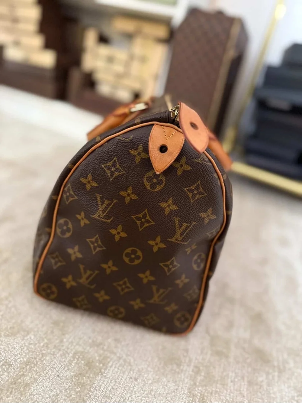 Louis Vuitton Monogram Duffel Bag in Brown and Tan